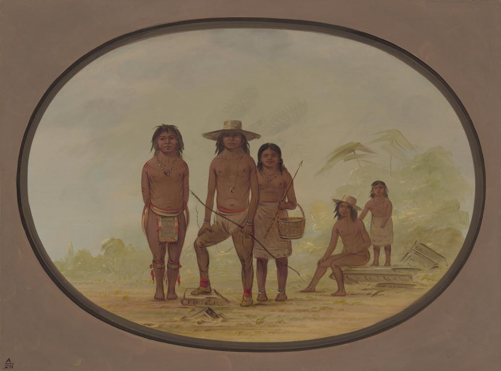 Five Maya Indians George Catlin