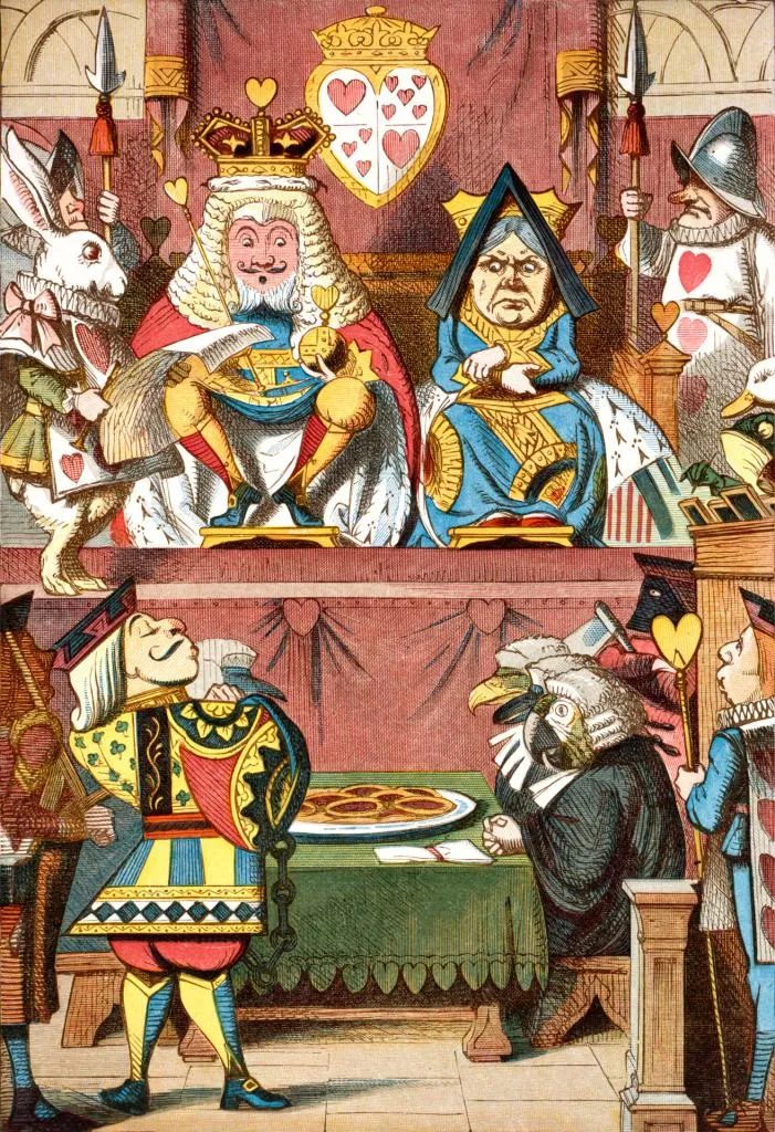 The King And Queen Of Hearts In Court by Print Collector