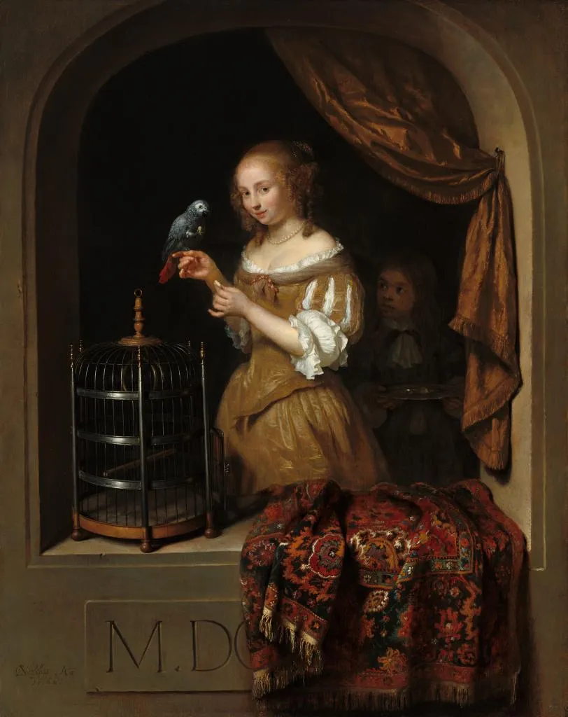 Interior with Sleeping Kitchen Maid - The Idle Servant, 1655 - Nicolaes  Maes 