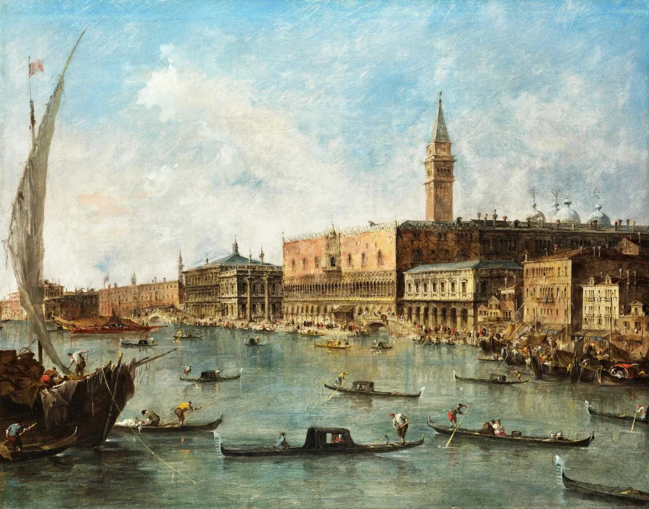 Procession of Gondolas in the Bacino di San Marco, Venice